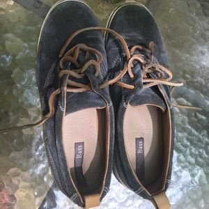 Bass Julie Ann leather deck tennis shoe